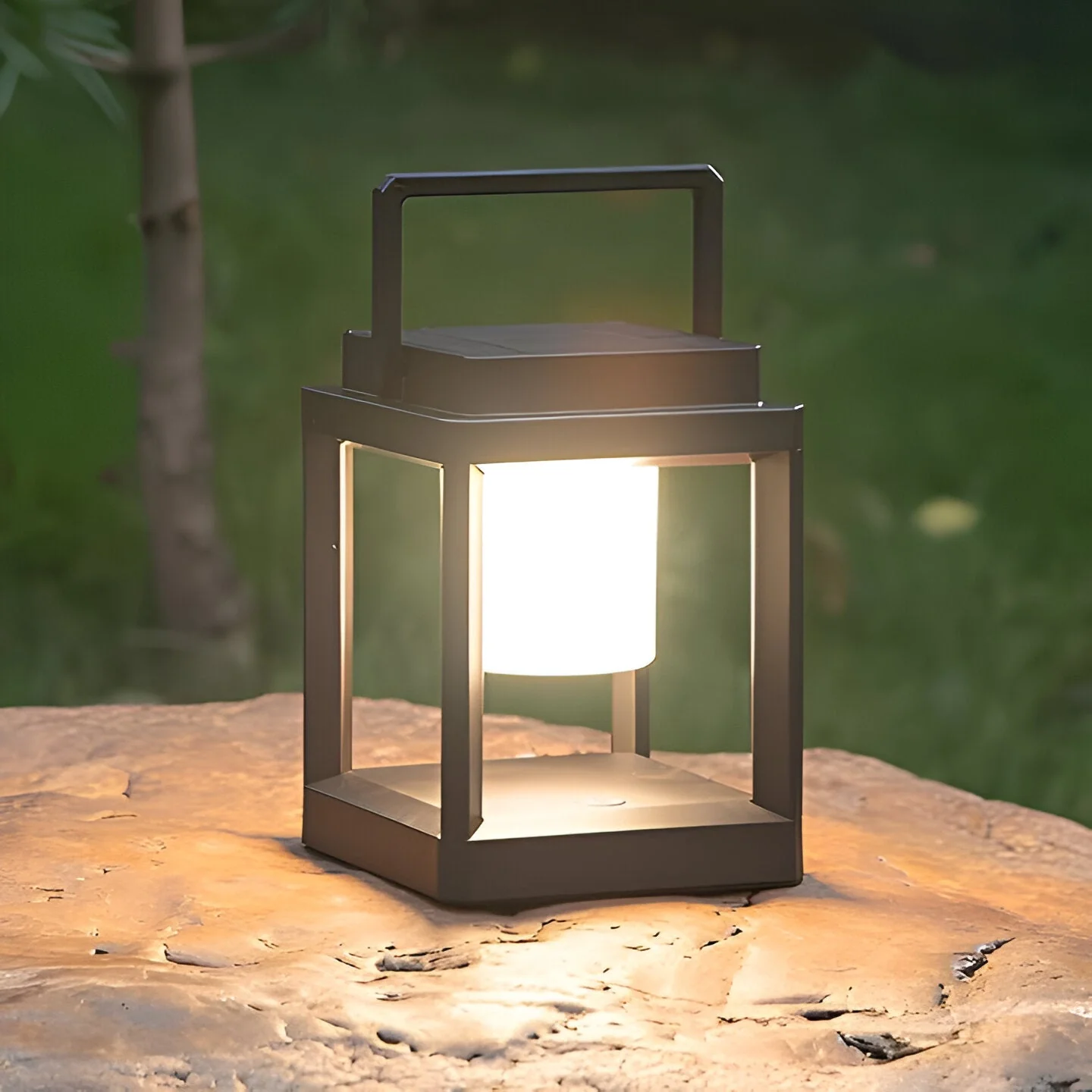 Lunistra - Zwarte Draagbare Solarlantaarn met USB-oplaadfunctie voor de Tuin - Image 3