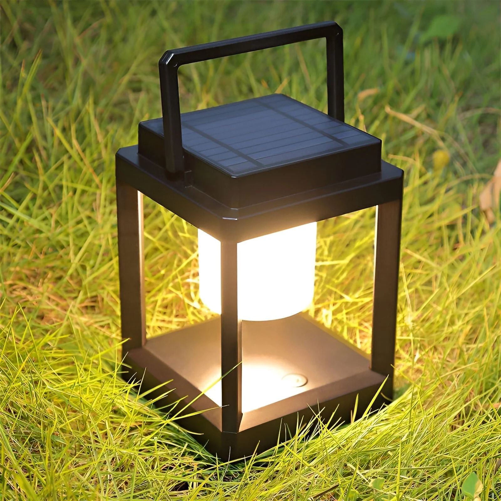 Lunistra - Zwarte Draagbare Solarlantaarn met USB-oplaadfunctie voor de Tuin - Image 4