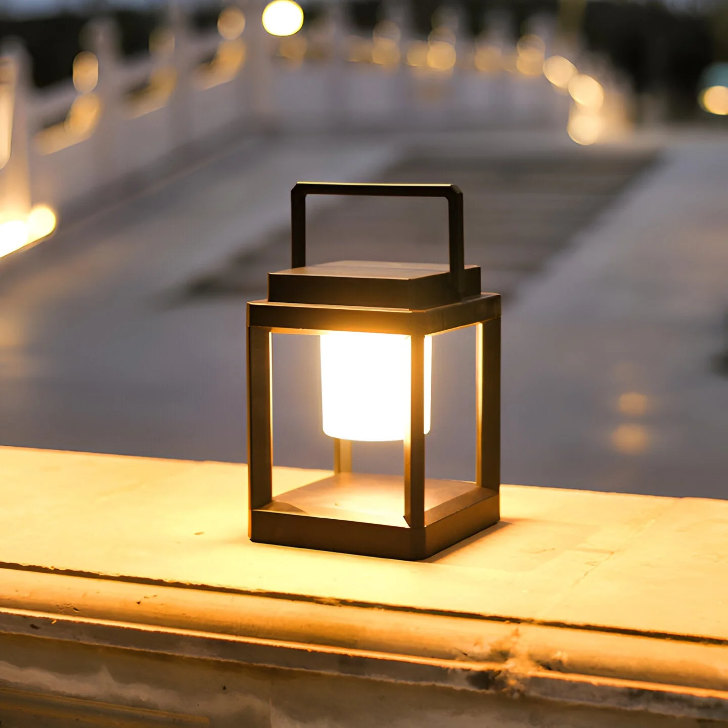 Lunistra - Zwarte Draagbare Solarlantaarn met USB-oplaadfunctie voor de Tuin - Image 5