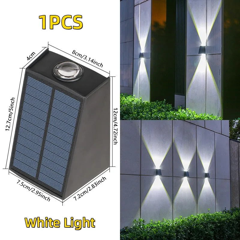 Lunviro – Solar LED Wandlamp Voor Buiten - Image 2