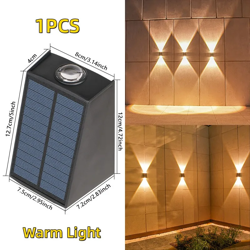 Lunviro – Solar LED Wandlamp Voor Buiten - Image 3