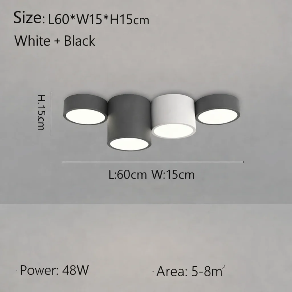 Luvira - Nordic Zwart Wit LED Plafondlamp - Image 4