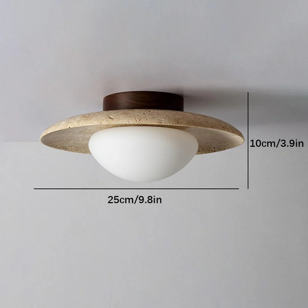 Lyonea - Minimalistische Travertin LED Plafondlamp - Image 9