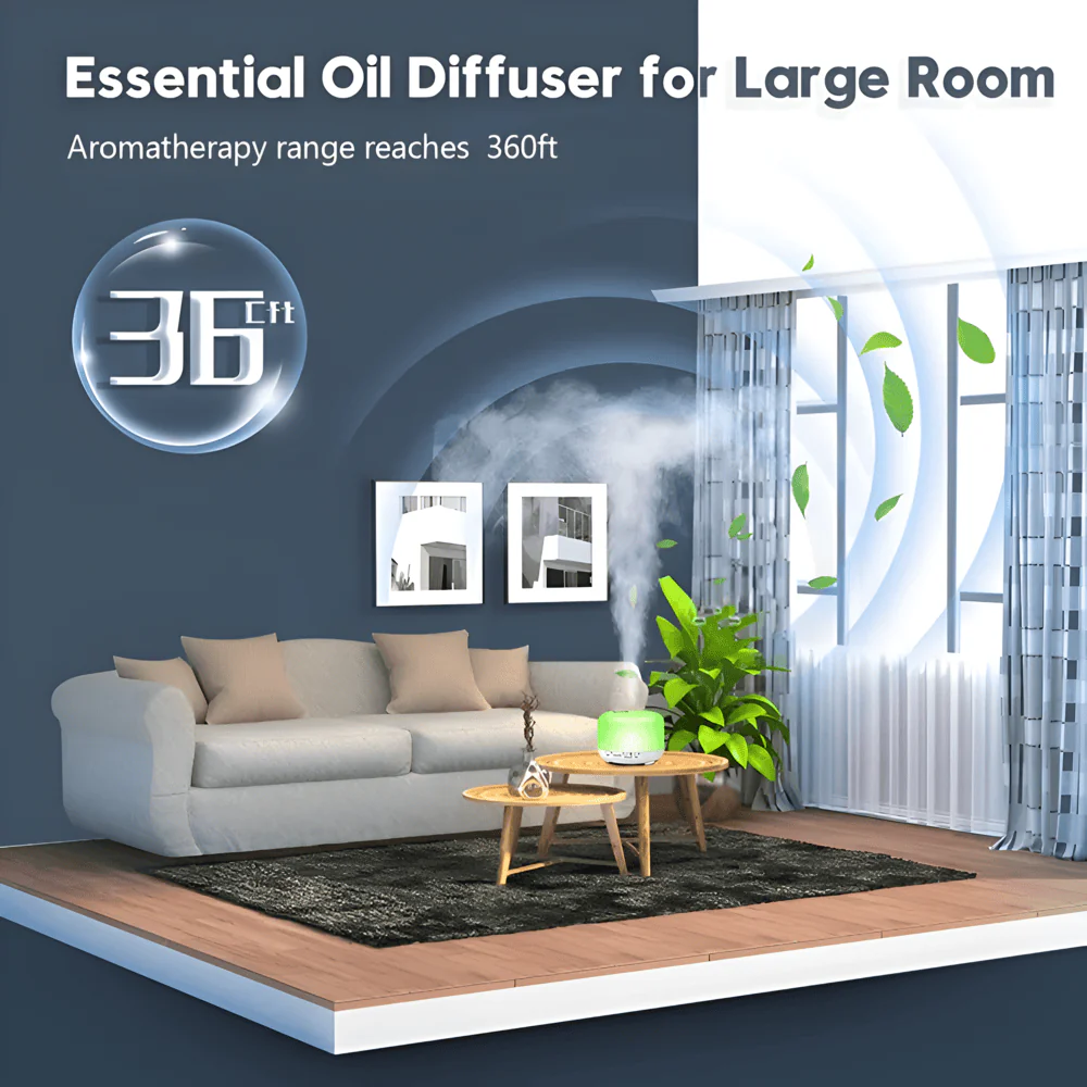 Lyrae - LED Aroma Diffuser met Bluetooth Speaker en Luchtbevochtiger - Image 3