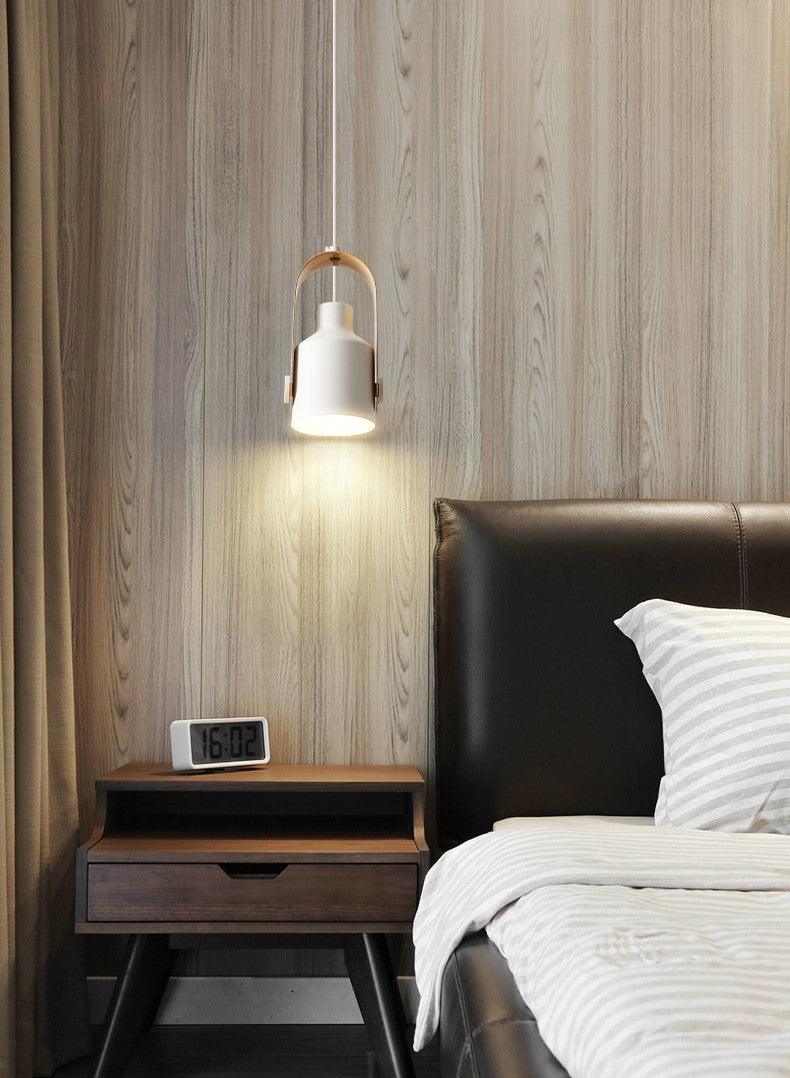 Lyrassa - Scandinavische Hanglamp Houtlook Metaal Minimalistisch Ontwerp - Image 7