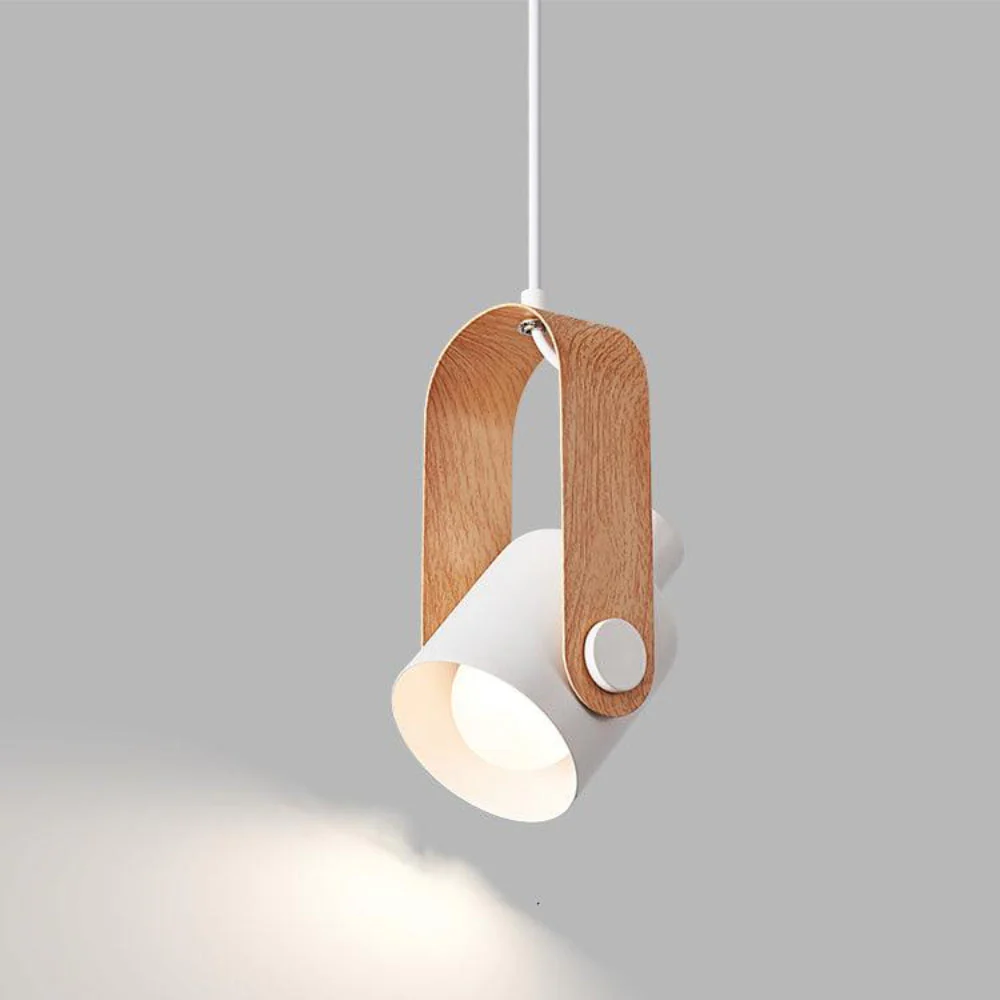 Lyrassa - Scandinavische Hanglamp Houtlook Metaal Minimalistisch Ontwerp - Image 8