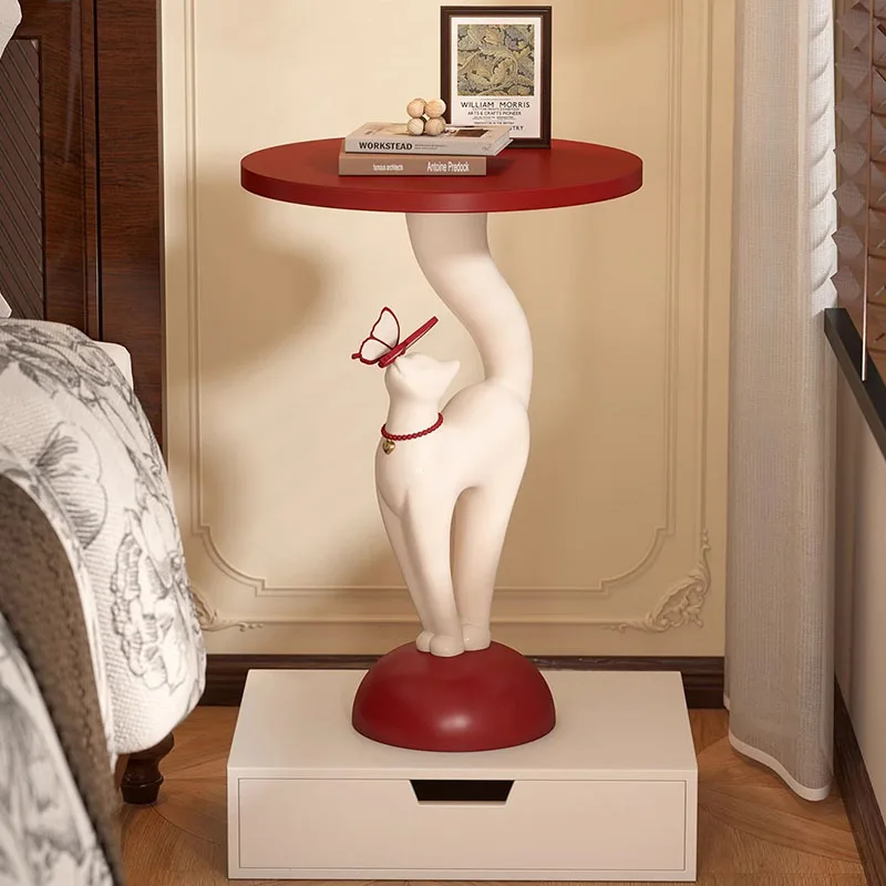 Marovian - Ronde Houten Salontafel Met Lades En Lamp - Image 2