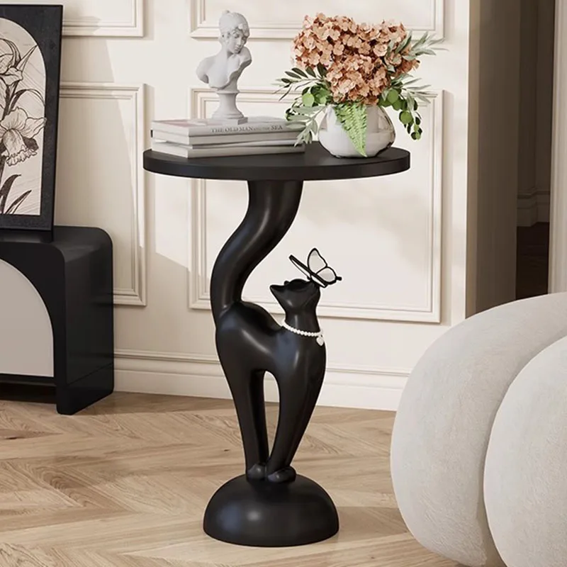 Marovian - Ronde Houten Salontafel Met Lades En Lamp - Image 4