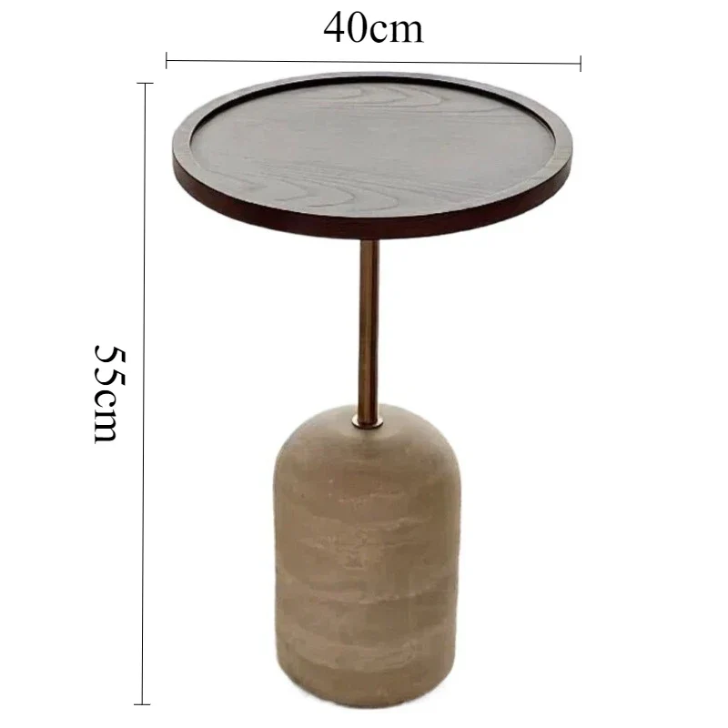 Marvellayne - Ronde Bijzettafel Met Zandgrindbasis Modern Design - Image 2