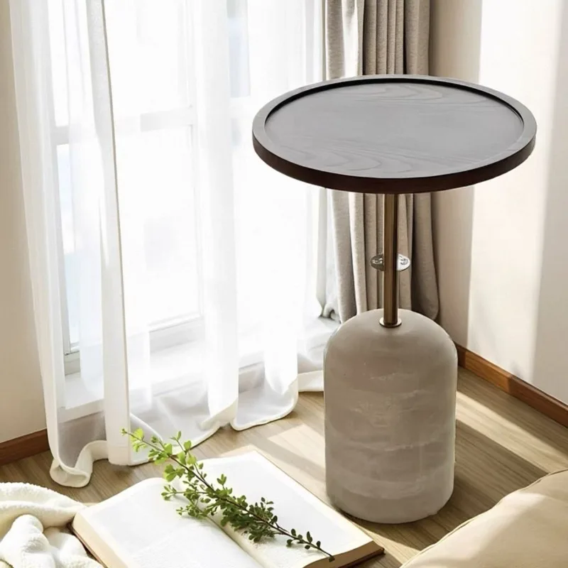 Marvellayne - Ronde Bijzettafel Met Zandgrindbasis Modern Design - Image 3