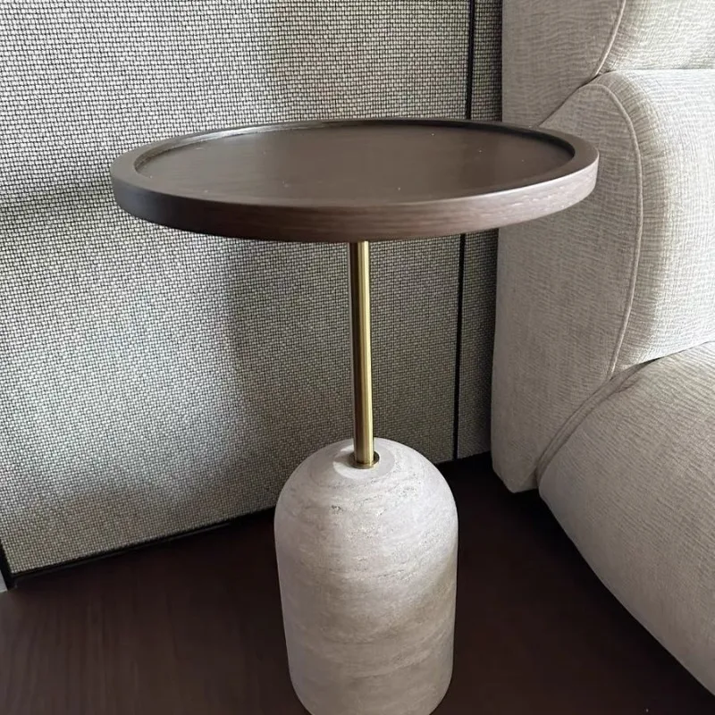 Marvellayne - Ronde Bijzettafel Met Zandgrindbasis Modern Design - Image 5