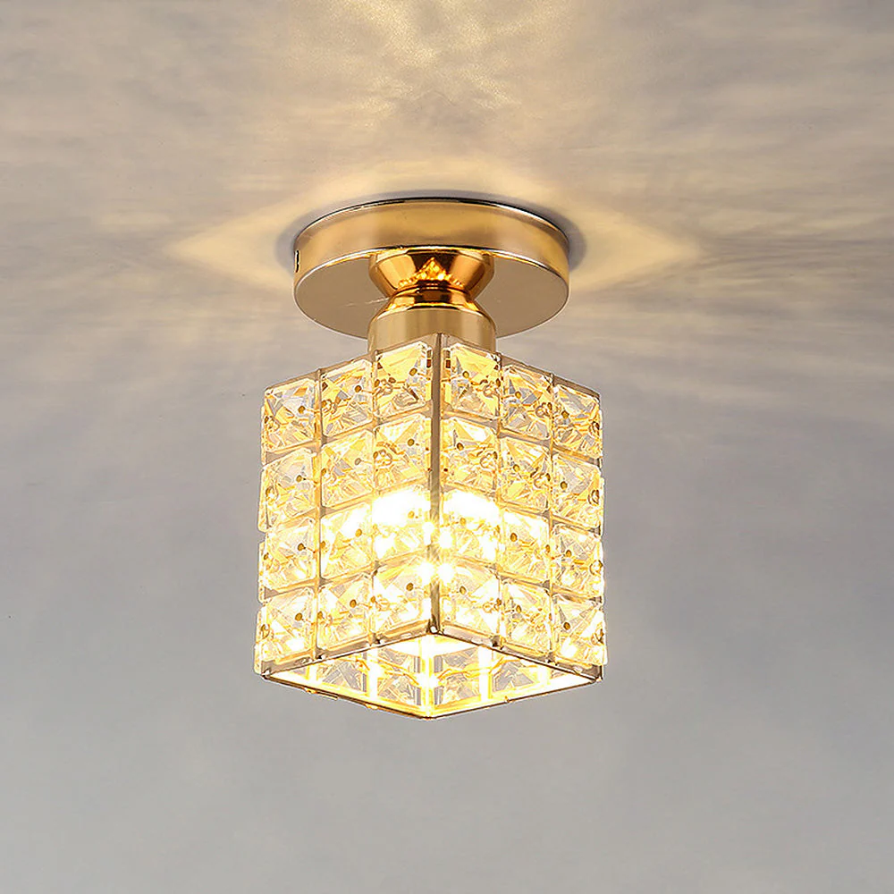 Mezula - Moderne Gouden Ronde Glazen Plafondlamp - Image 2