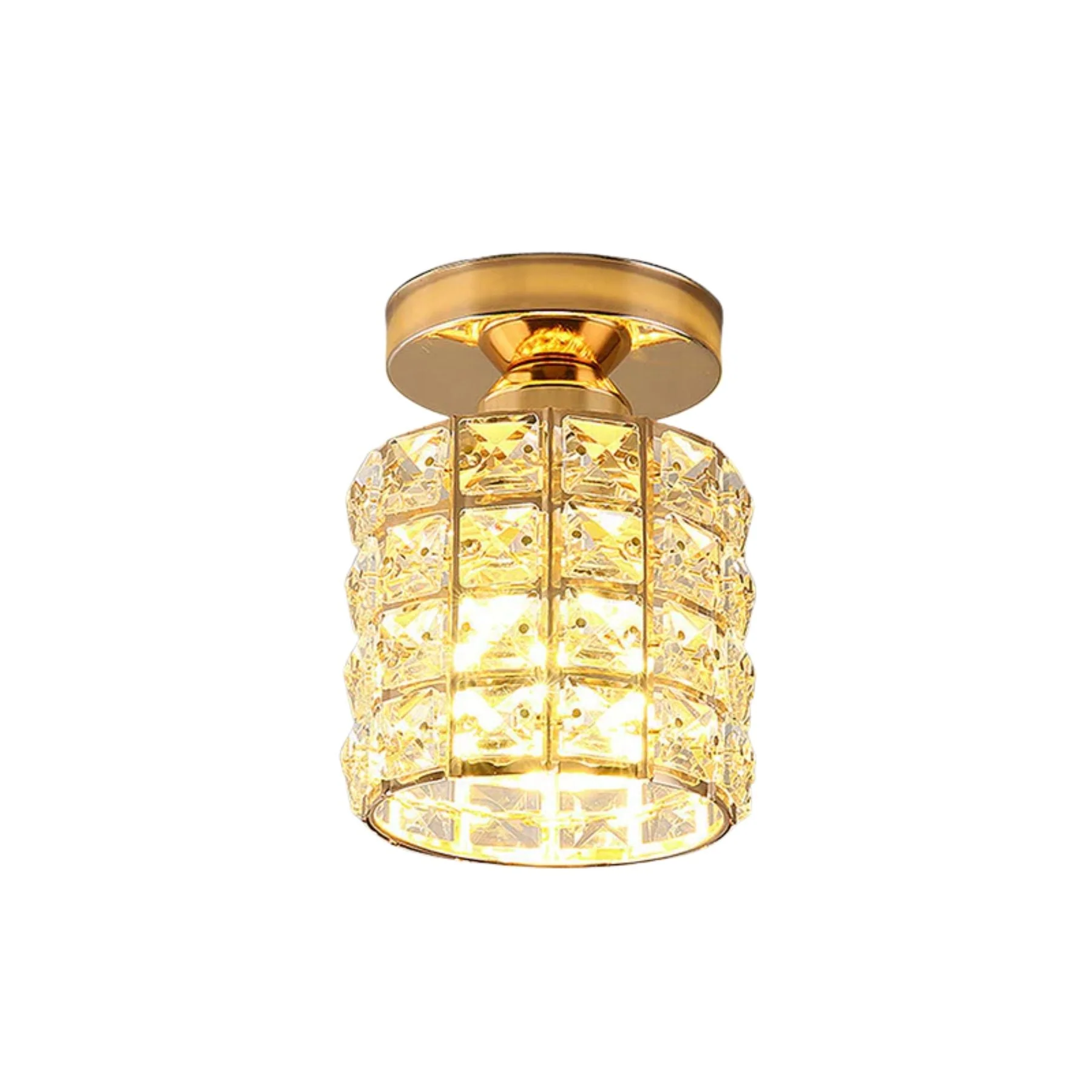 Mezula - Moderne Gouden Ronde Glazen Plafondlamp - Image 3
