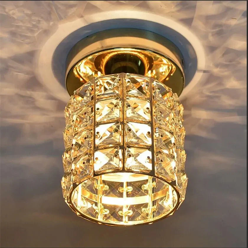 Mezula - Moderne Gouden Ronde Glazen Plafondlamp - Image 6