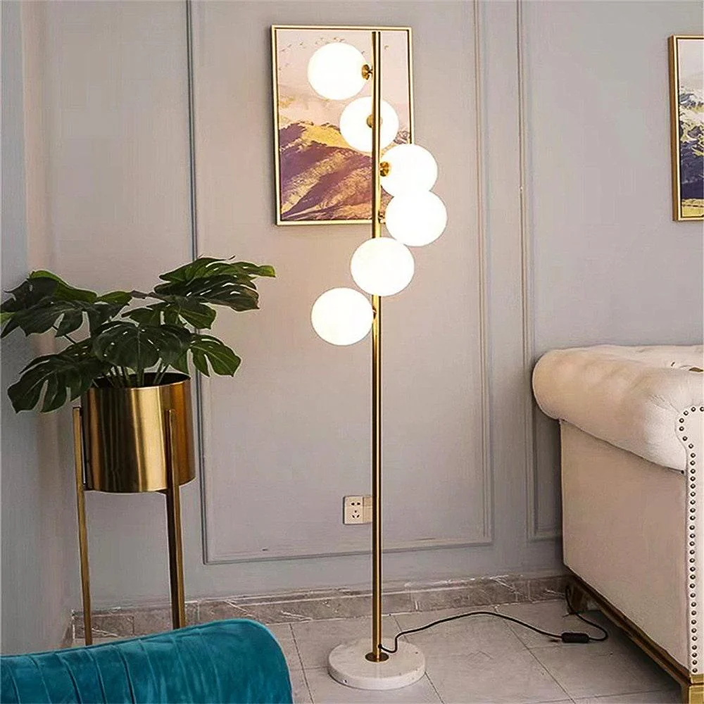 Mirelba – 6 Lichts Gouden Vloerlamp - Image 6