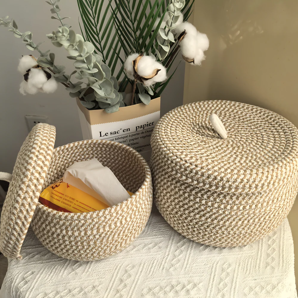 Mirellia – Ronde Boho Opbergmand Met Deksel - Image 11
