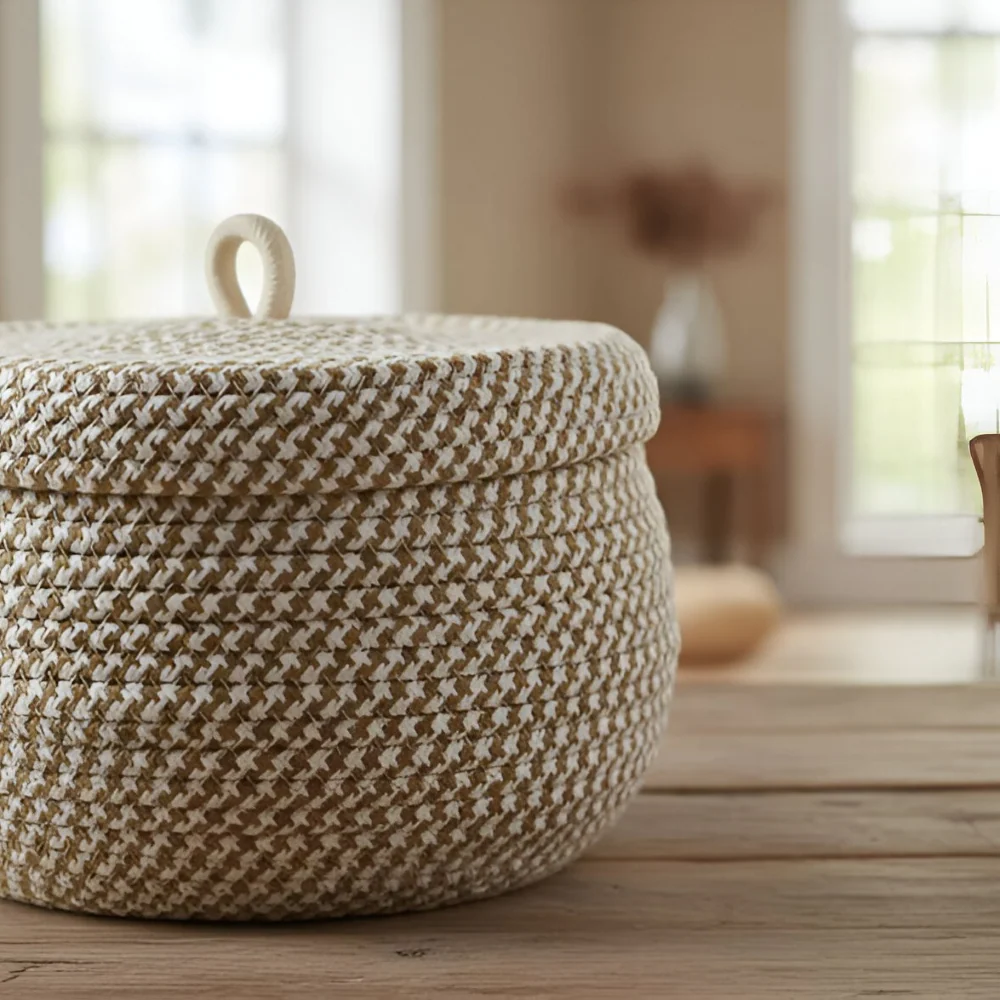 Mirellia – Ronde Boho Opbergmand Met Deksel - Image 13
