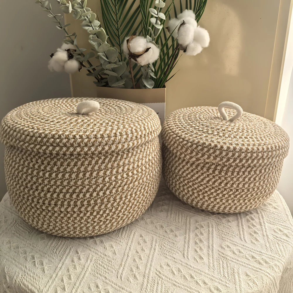 Mirellia – Ronde Boho Opbergmand Met Deksel - Image 2