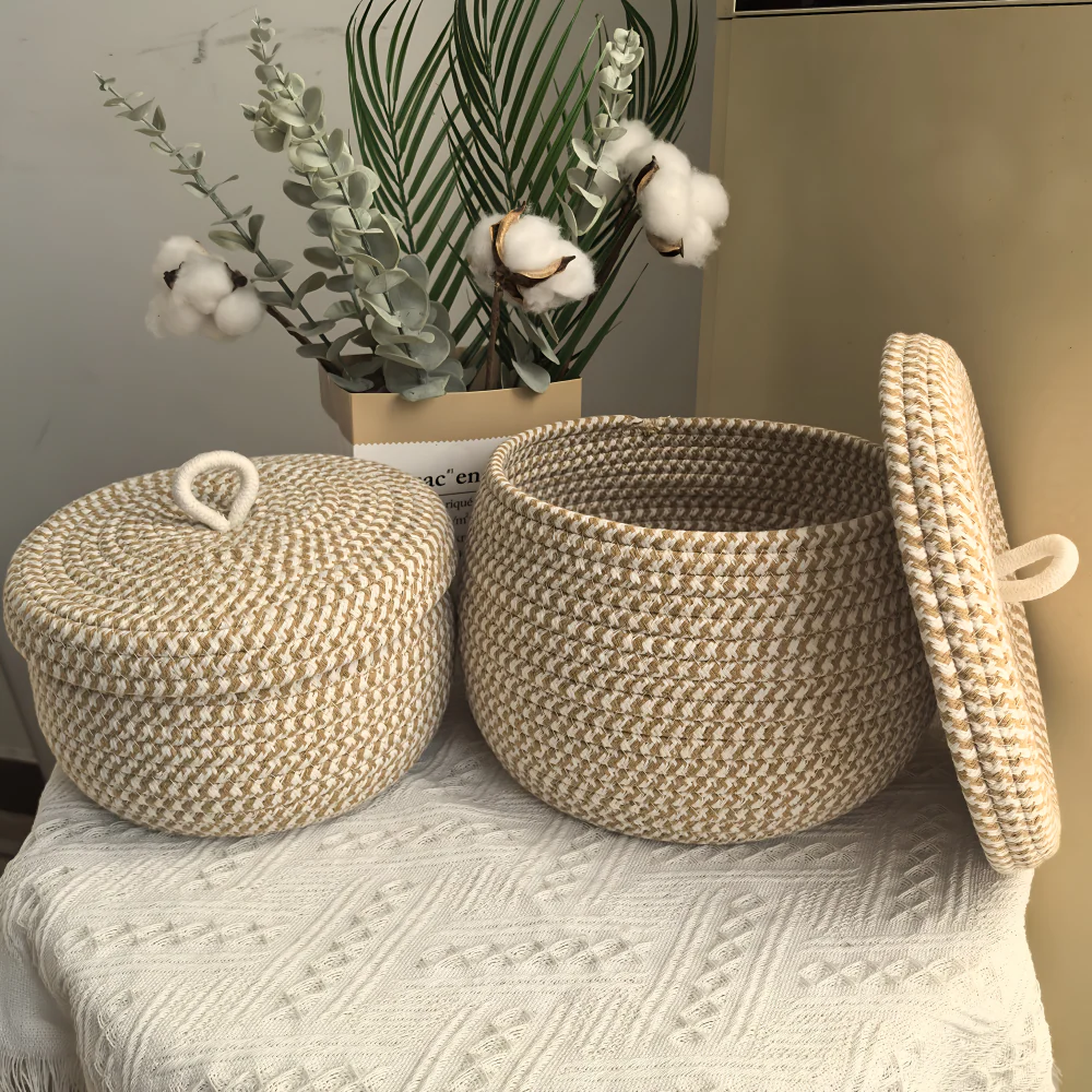 Mirellia – Ronde Boho Opbergmand Met Deksel - Image 4