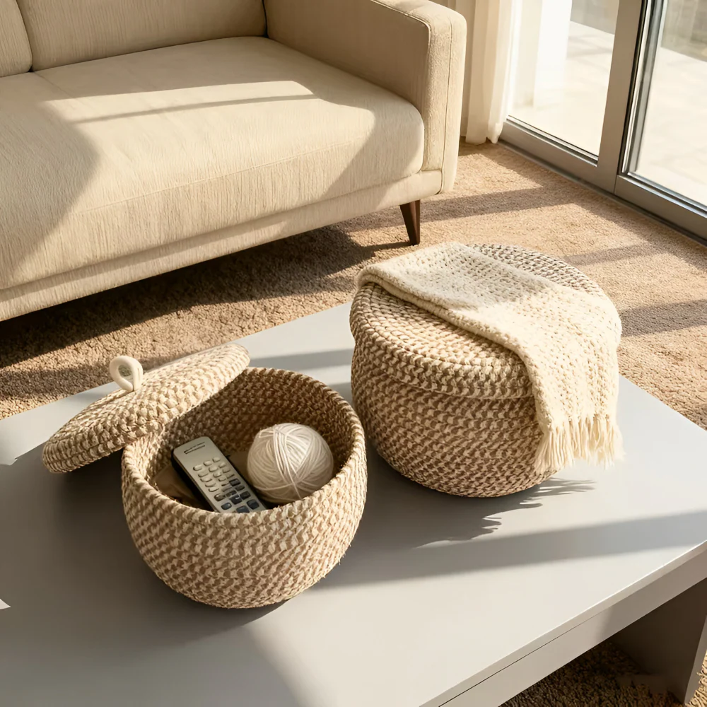 Mirellia – Ronde Boho Opbergmand Met Deksel - Image 5