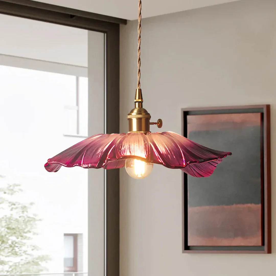 Myloq - Retro Lotus Glazen Hanglamp - Image 10