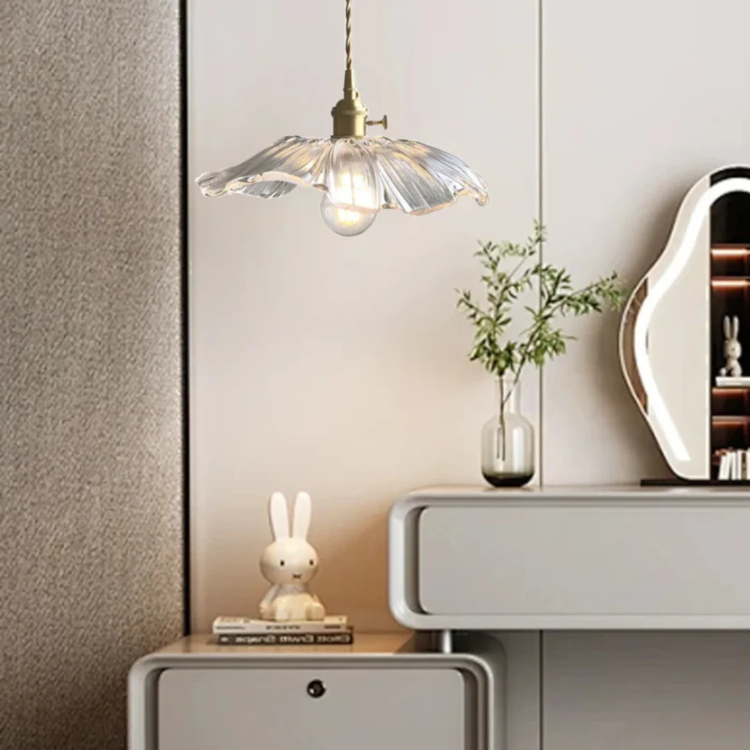 Myloq - Retro Lotus Glazen Hanglamp - Image 4