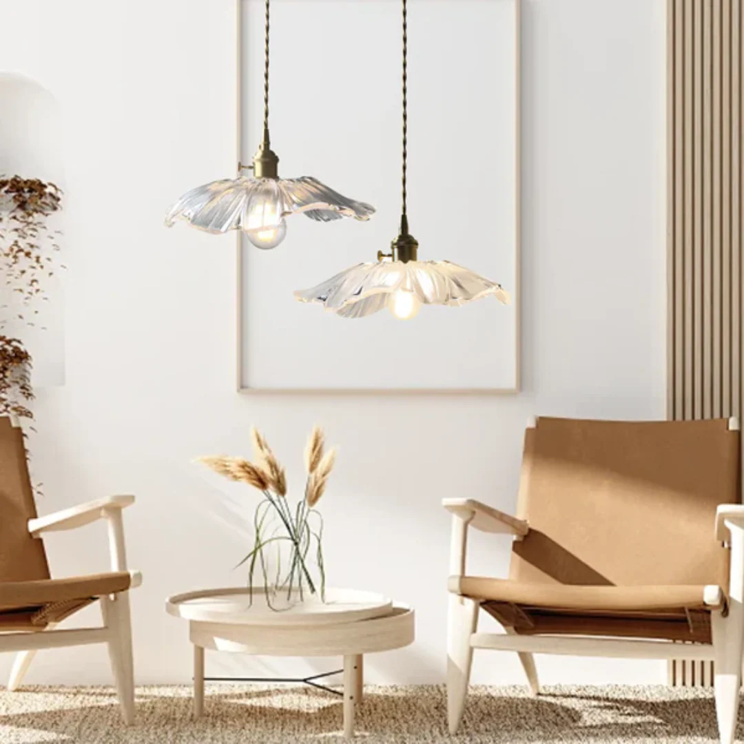 Myloq - Retro Lotus Glazen Hanglamp - Image 7