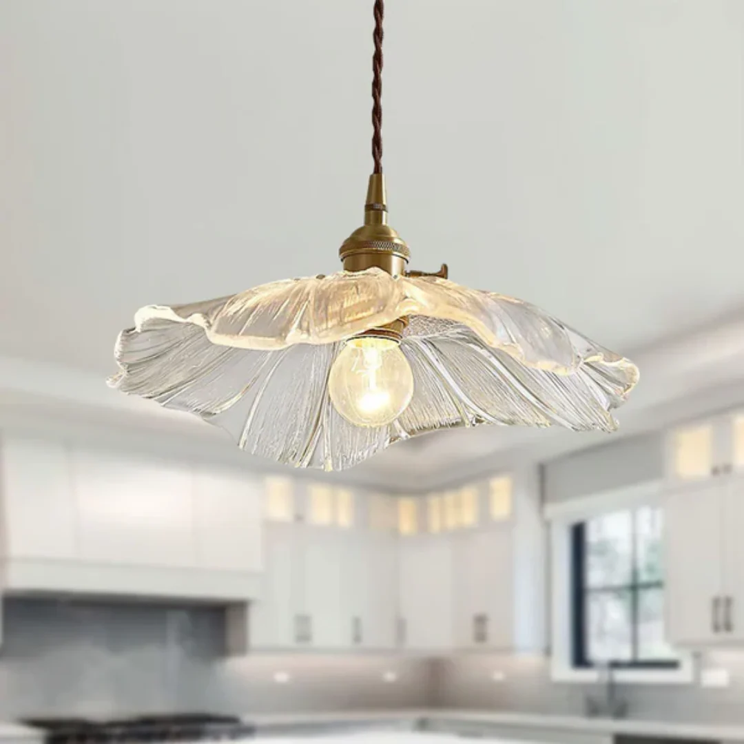 Myloq - Retro Lotus Glazen Hanglamp - Image 9