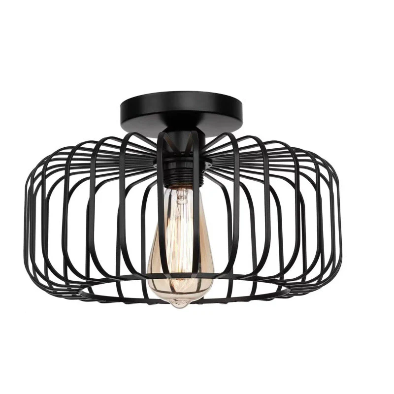 Nerassa - Moderne Industriële Vogelkooi Plafondlamp Zwart - Image 8