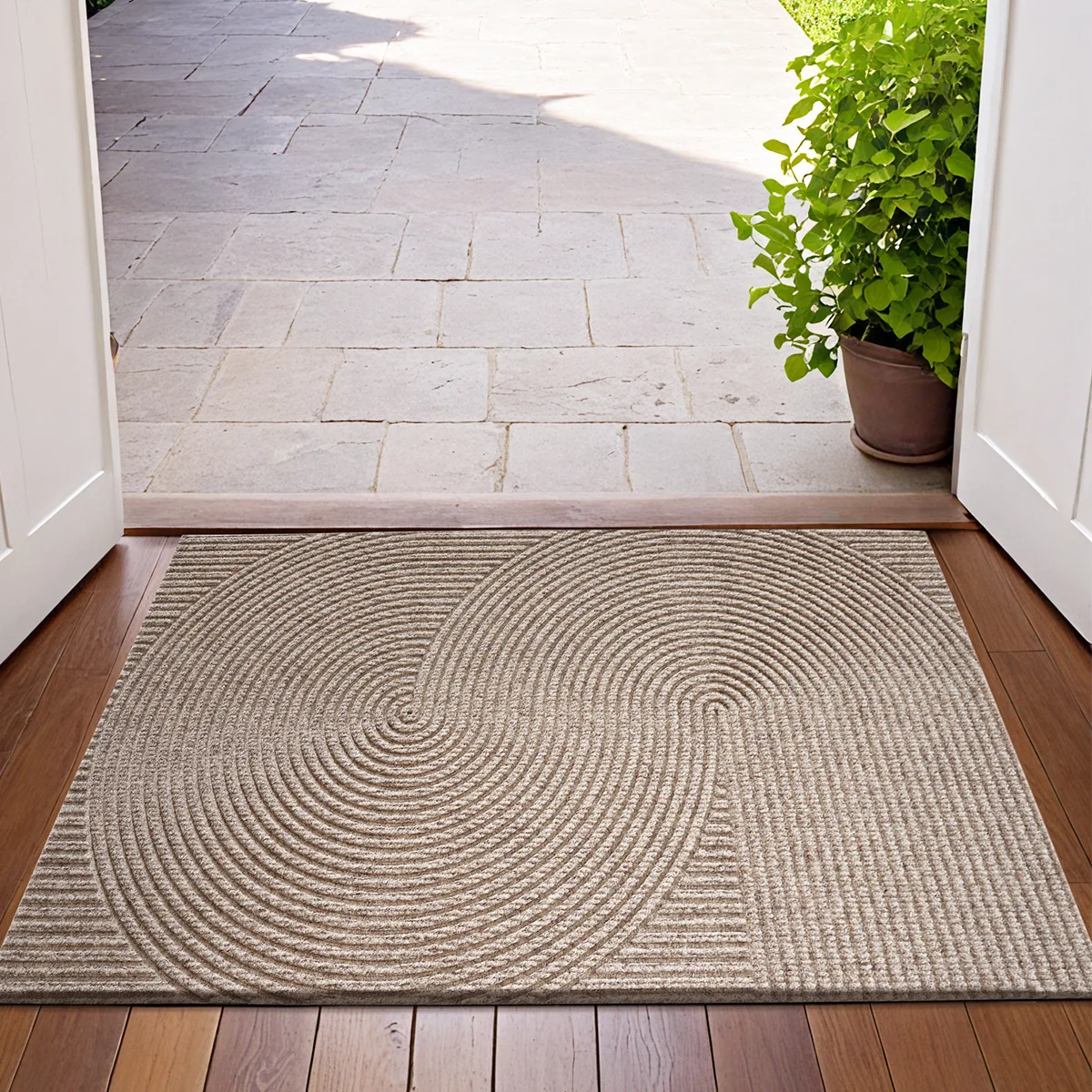 Nivara - 3D Groove Deurmat van Slijtvast Polyester met Antislip voor Binnen en Buiten - Image 3