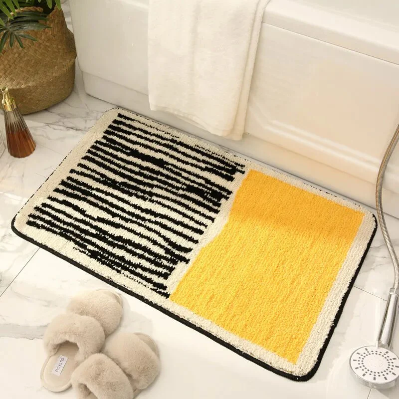 NordicFlow – Luxe Handgemaakte Badmat met Abstract Design voor Stijlvolle Badkamers - Image 7