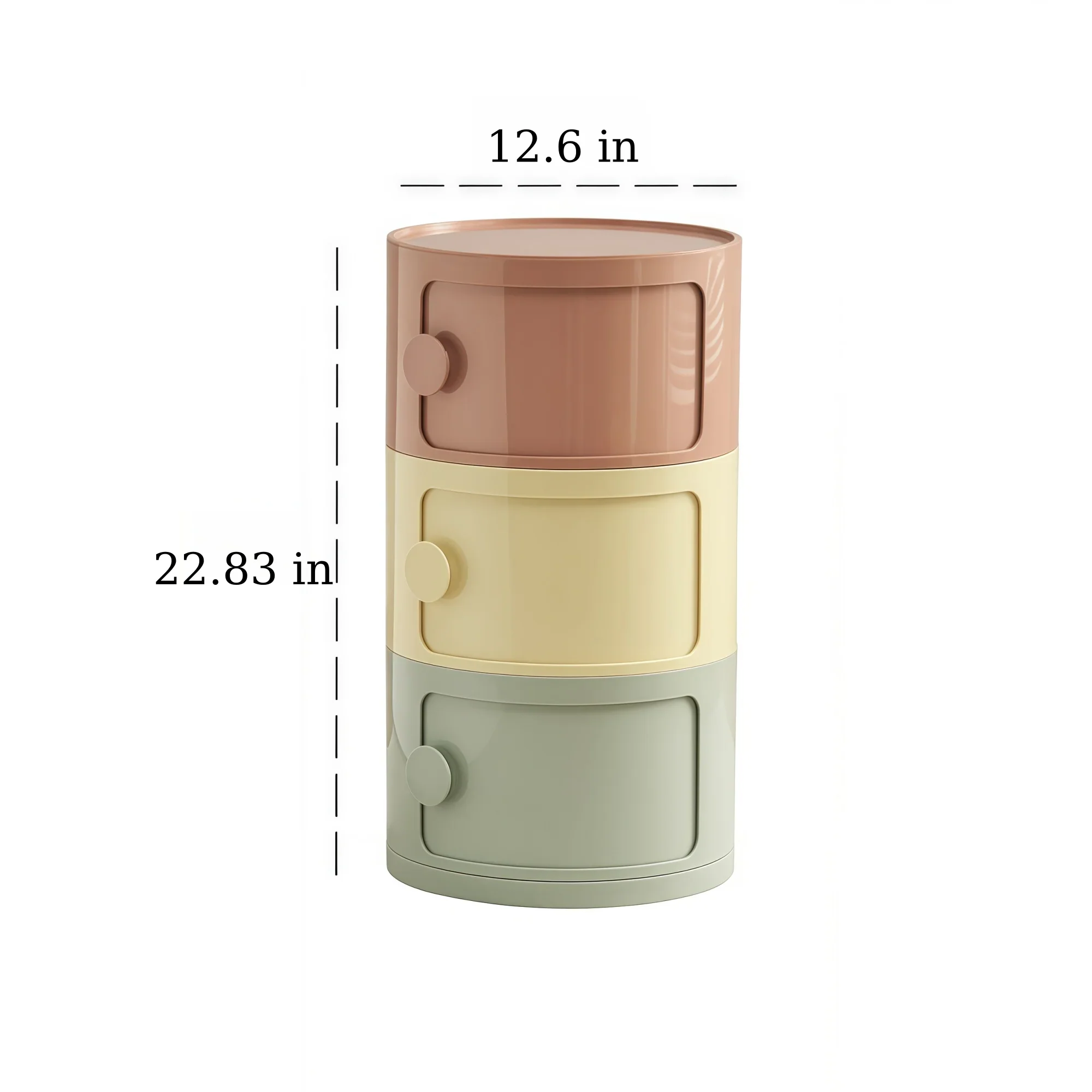 Nordivo - Rond Nachtkastje met Lades Scandinavisch Design - Image 6