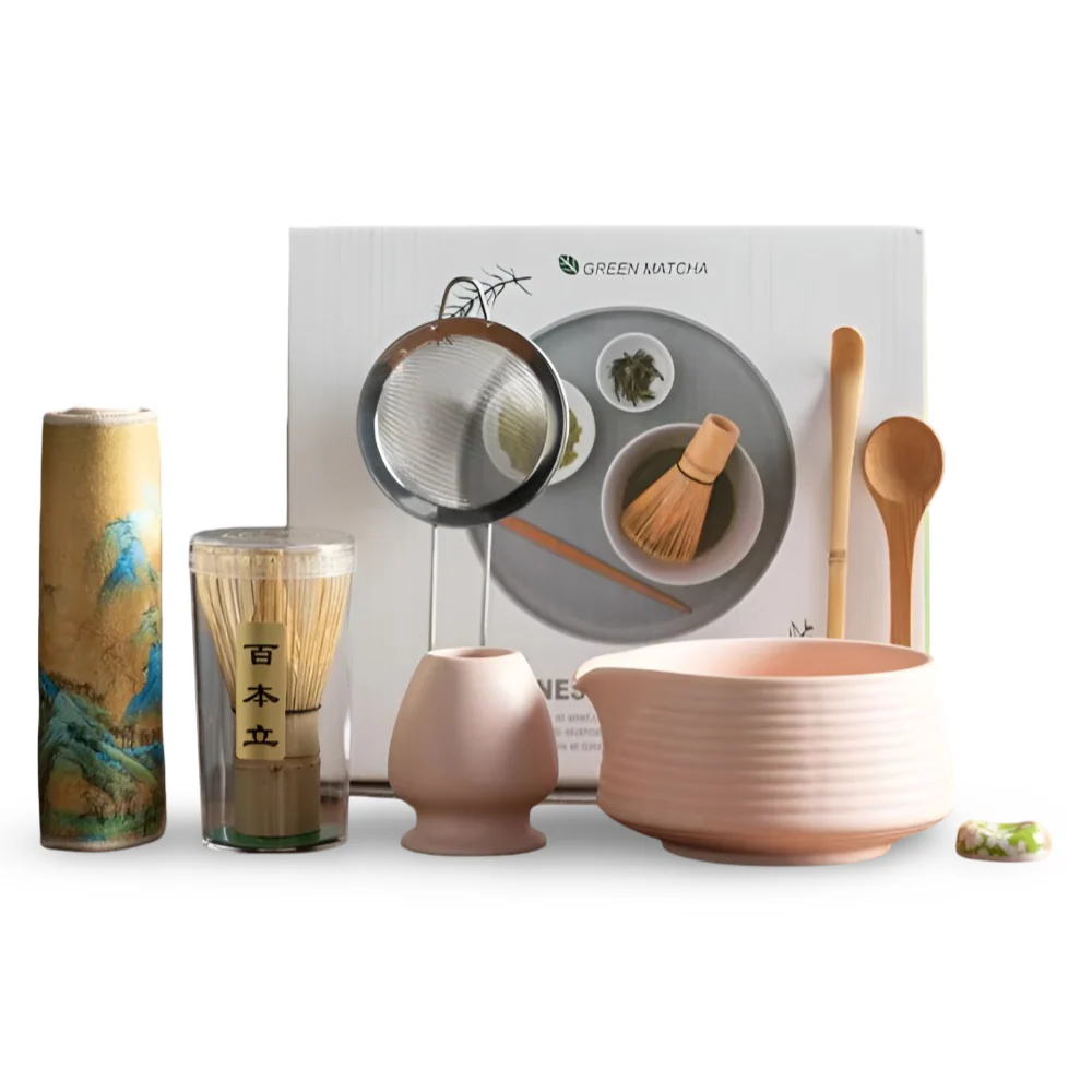 Noriyama – 8 Delige Matcha Set van Keramiek en Bamboe met Kom en Accessoires - Image 2