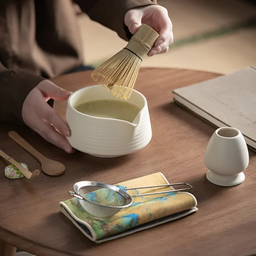 Noriyama – 8 Delige Matcha Set van Keramiek en Bamboe met Kom en Accessoires - Image 5