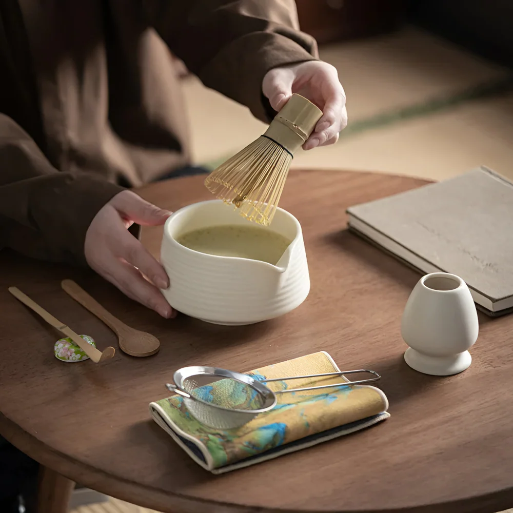 Noriyama – 8 Delige Matcha Set van Keramiek en Bamboe met Kom en Accessoires - Image 7