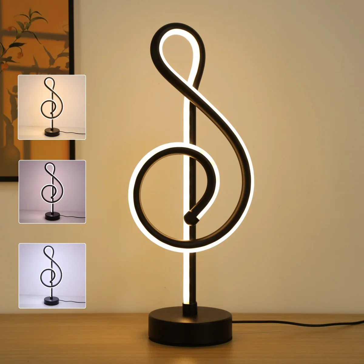 Notora - Creatieve Tafellamp in Muzieknootvorm met Traploze Dimming - Image 3