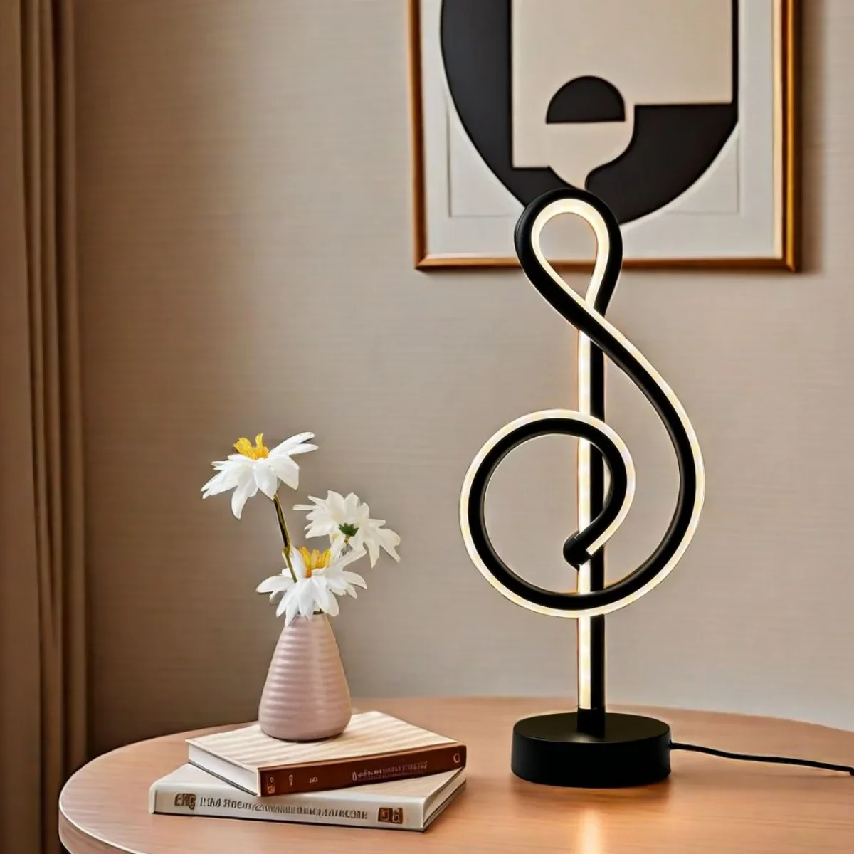 Notora - Creatieve Tafellamp in Muzieknootvorm met Traploze Dimming - Image 5