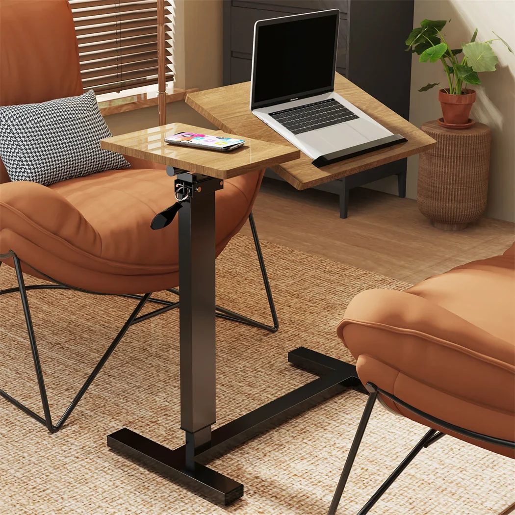 Novaren - Verstelbaar Overbed Laptoptafel Met Wielen