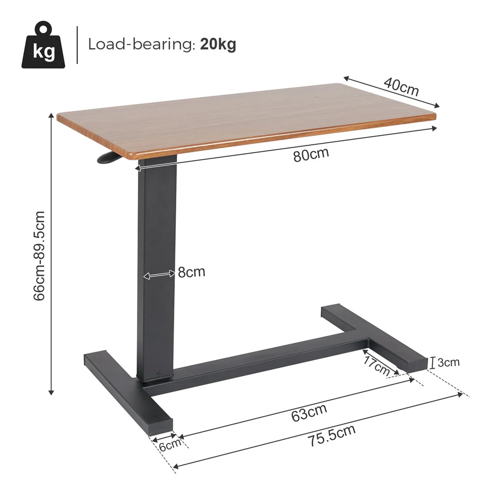 Novaren - Verstelbaar Overbed Laptoptafel Met Wielen - Image 2