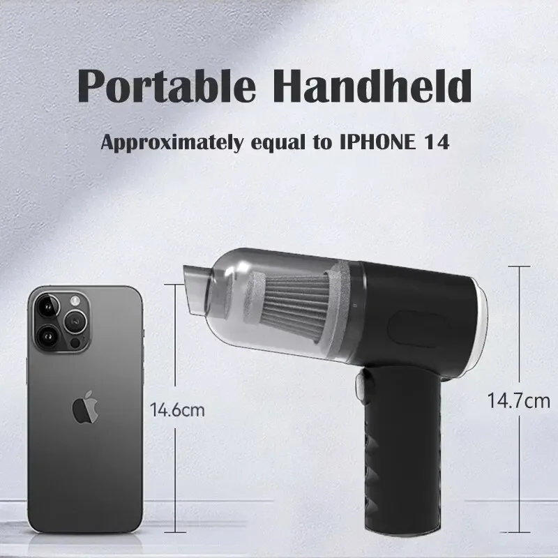 Novento – Mini Draadloze Stofzuiger voor Auto en Huis - Image 4