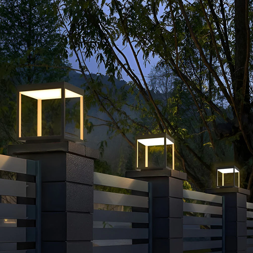 Novieran – LED Buitenlamp Warm Wit IP65 Aluminium Pilaar Vierkant