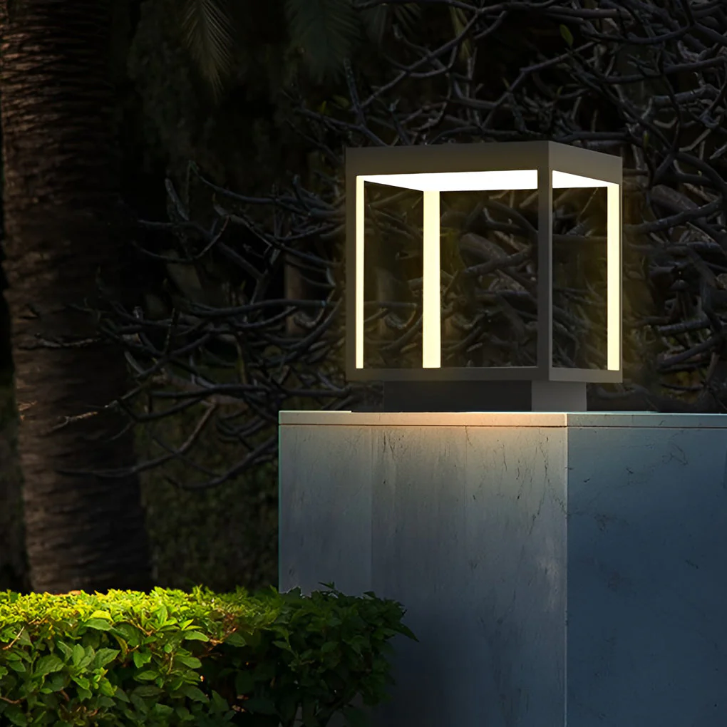 Novieran – LED Buitenlamp Warm Wit IP65 Aluminium Pilaar Vierkant - Image 3