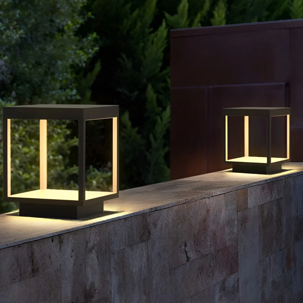 Novieran – LED Buitenlamp Warm Wit IP65 Aluminium Pilaar Vierkant - Image 4