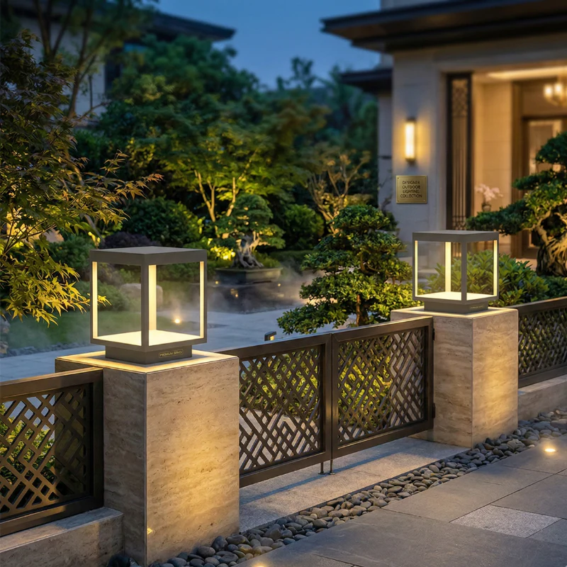 Novieran – LED Buitenlamp Warm Wit IP65 Aluminium Pilaar Vierkant - Image 6