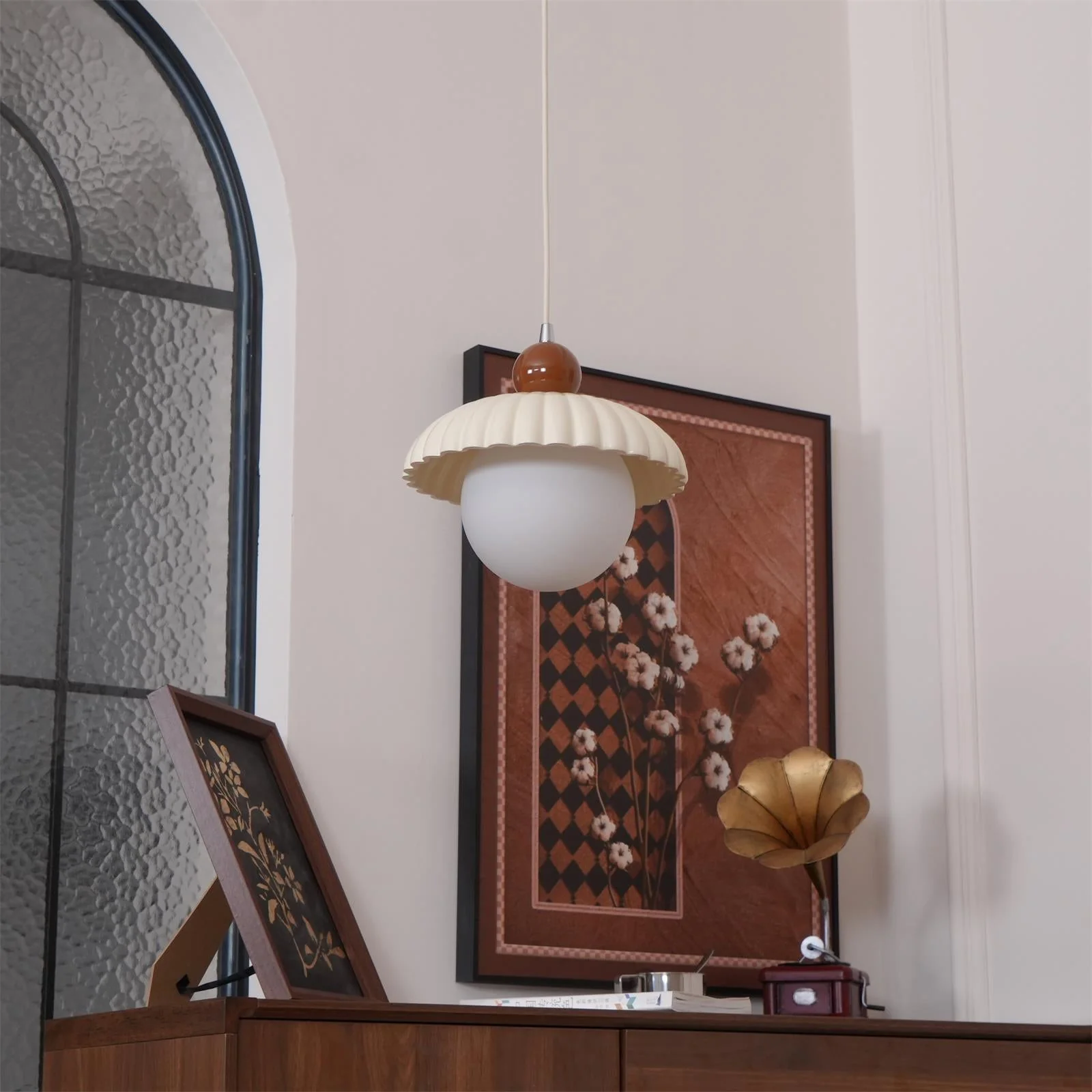 Nyelora – Moderne Hanglamp met Gelaagd Textuurglas - Image 10