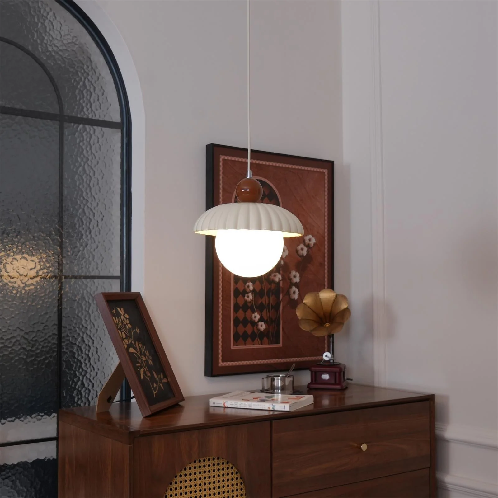 Nyelora – Moderne Hanglamp met Gelaagd Textuurglas - Image 11