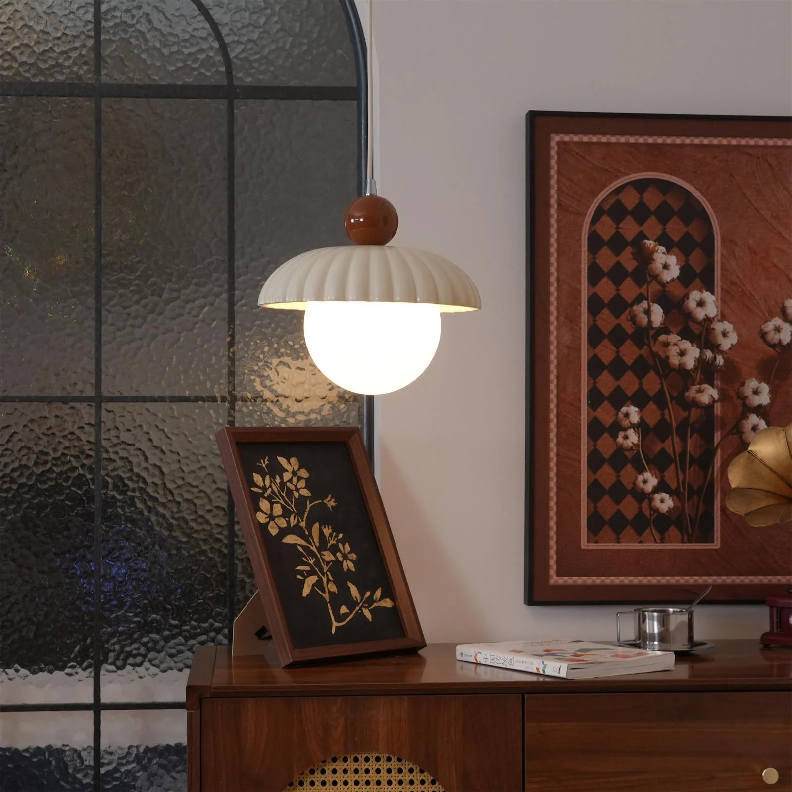 Nyelora – Moderne Hanglamp met Gelaagd Textuurglas - Image 9