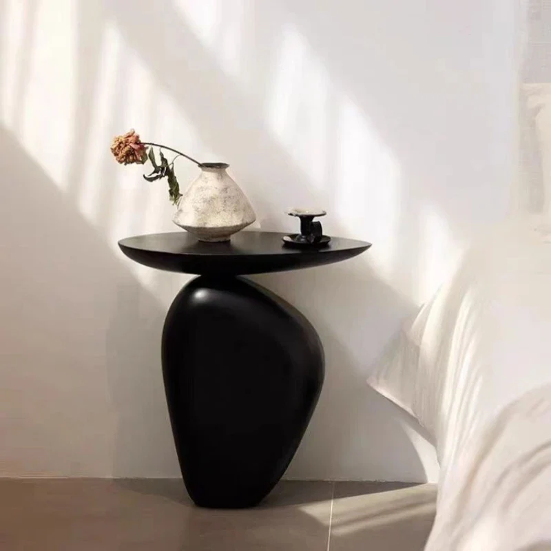 Obsidian - Moderne Zwarte Kiezelvorm Salontafel