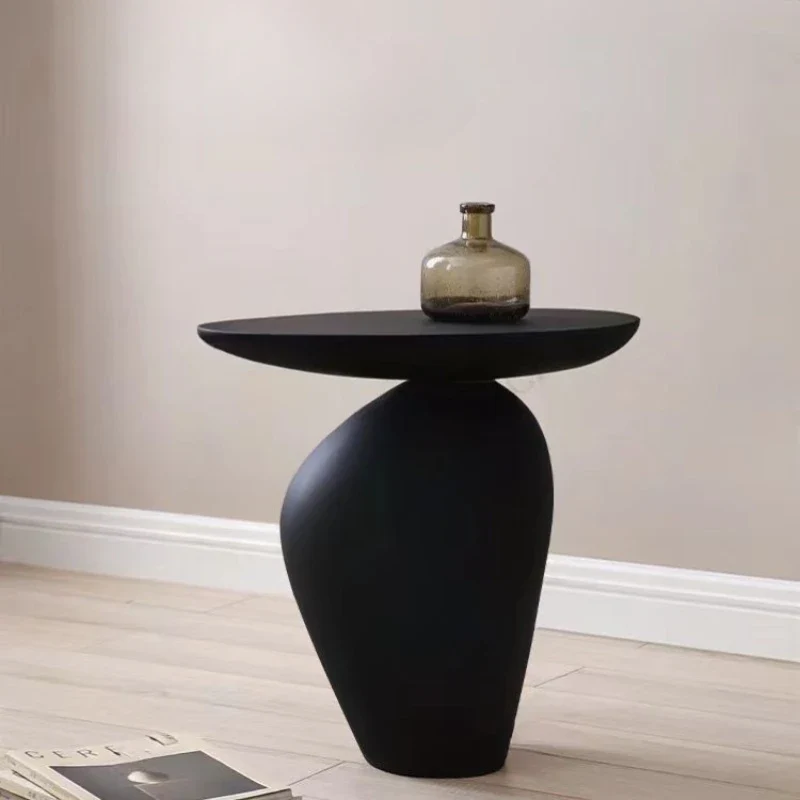 Obsidian - Moderne Zwarte Kiezelvorm Salontafel - Image 2