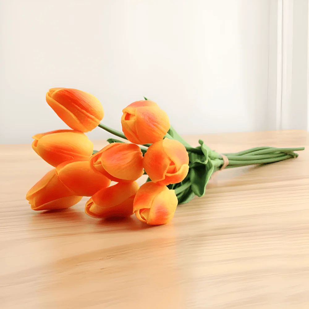 Olivessa - Set van 6 Realistische Kunsttulpenboeketten voor Huis, Tuin en Feestdecoratie - Image 8